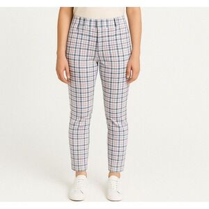 GAP Ankle Pants Women's Size 00 Plaid Signature Skinny Gingham Mid Rise Stretch‎